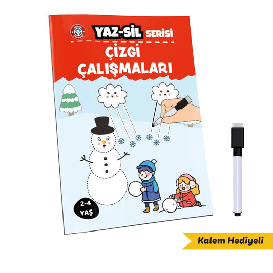 Çocuk Akademi Yaz Sil Serisi Çizgi Çalışmaları