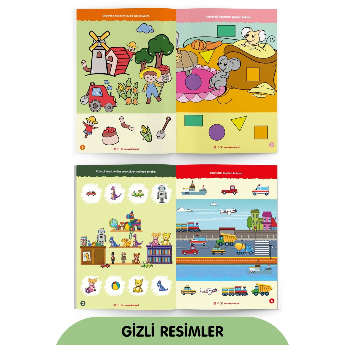 Çocuk Akademi Yaz Sil Serisi Sakli Resimler