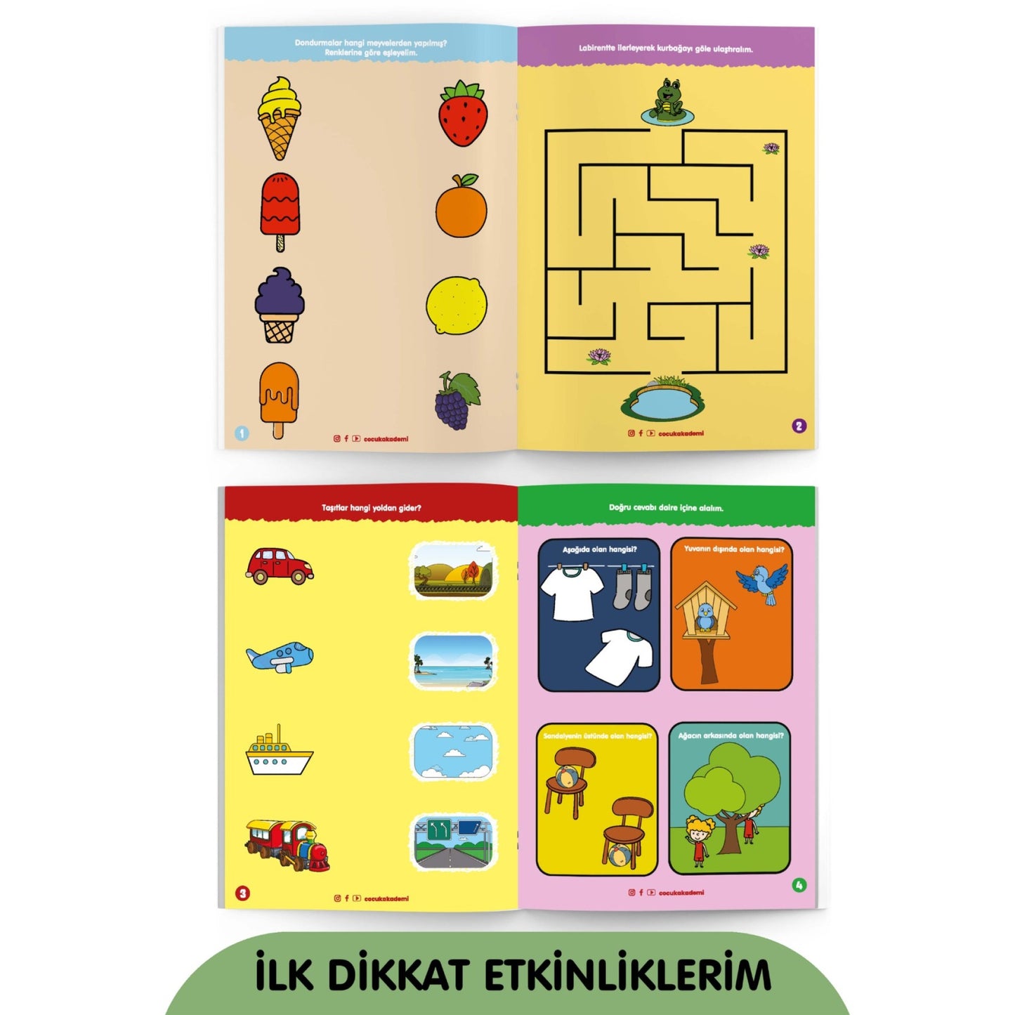 Çocuk Akademi Yaz Sil Serisi İlk Dikkat Etkinliklerim